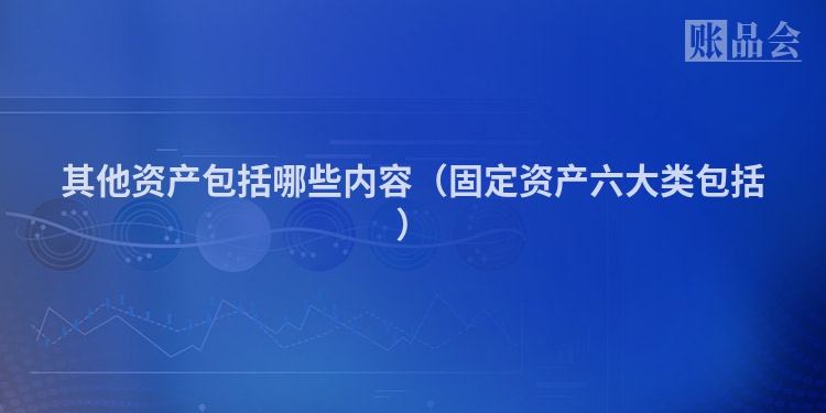 其他资产包括哪些内容(固定资产六大类包括)