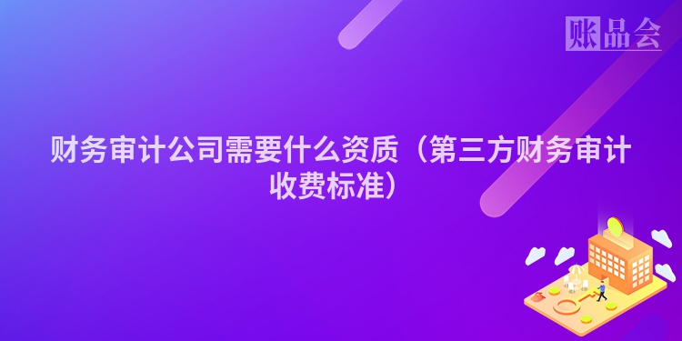 财务审计公司需要什么资质(第三方财务审计收费标准)